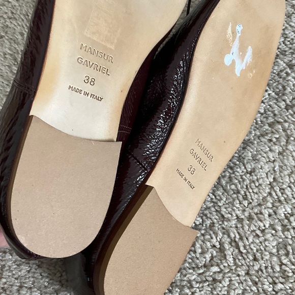Mansur Gavriel Maroon Leather Flats - Picture 8 of 9